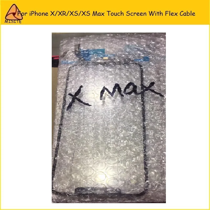1 шт. цифрователь для сенсорного экрана в сборе для iPhone X XS Max XR XS Сенсорный экран с фронтальным сенсорным Панель Стекло со шлейфом LCD ламинирование