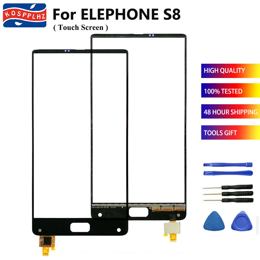 Новинка, для Elephone S8, сенсорный экран, дигитайзер, Сменный датчик, передняя стеклянная линза, стеклянная панель+ инструменты и лента