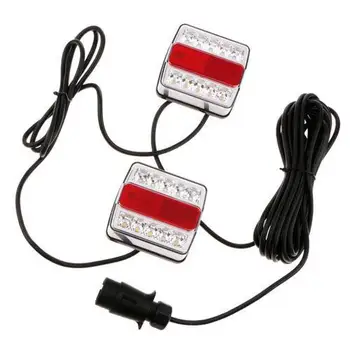 

2Pcs/set 12V LED Trailer Lights Stop Indicator Tail License Plate for Truck Trailer Easy Install Car Accessories