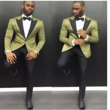 Стильные костюмы для молодых мужчин Летние свадебные смокинги для жениха из 2 предметов, атласные мужские вечерние смокинги с черными брюками