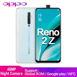 OPPO Reno2 Z Поддержка Google Play Global rom NFC 8 Гб 128 ГБ 10x Zoom 48MP 4 камеры VOOC 3,0 Мобильный телефон reno 2 Z смартфон