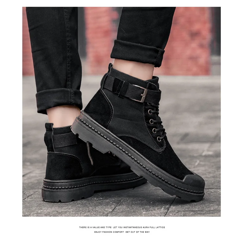 Зимние ботинки Martens; мужская повседневная обувь; мужские кожаные ботинки Dr на шнуровке из искусственной кожи; Дизайнерские кроссовки; мужские водонепроницаемые Нескользящие ботинки