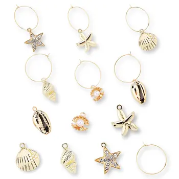 

Plated Gold Earring Making Set Jewelry DIY Package Shell Earring Findings Accessories Kit Earrings Clasps Hooks handmade Craft