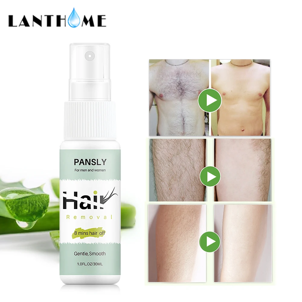 Hair Removal Cream Spray Liquid 8 Mins Face Arm Chest Private Part Body Hair  Off Spray Painless Hair Remover for Men and Women
