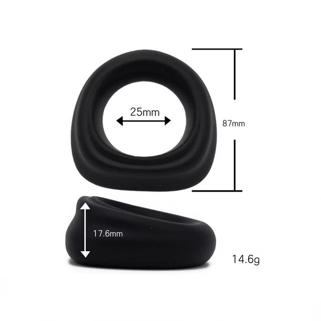 1pc 3-in-1 Ultra Soft Silicone Cock Ring for Men - Enhances