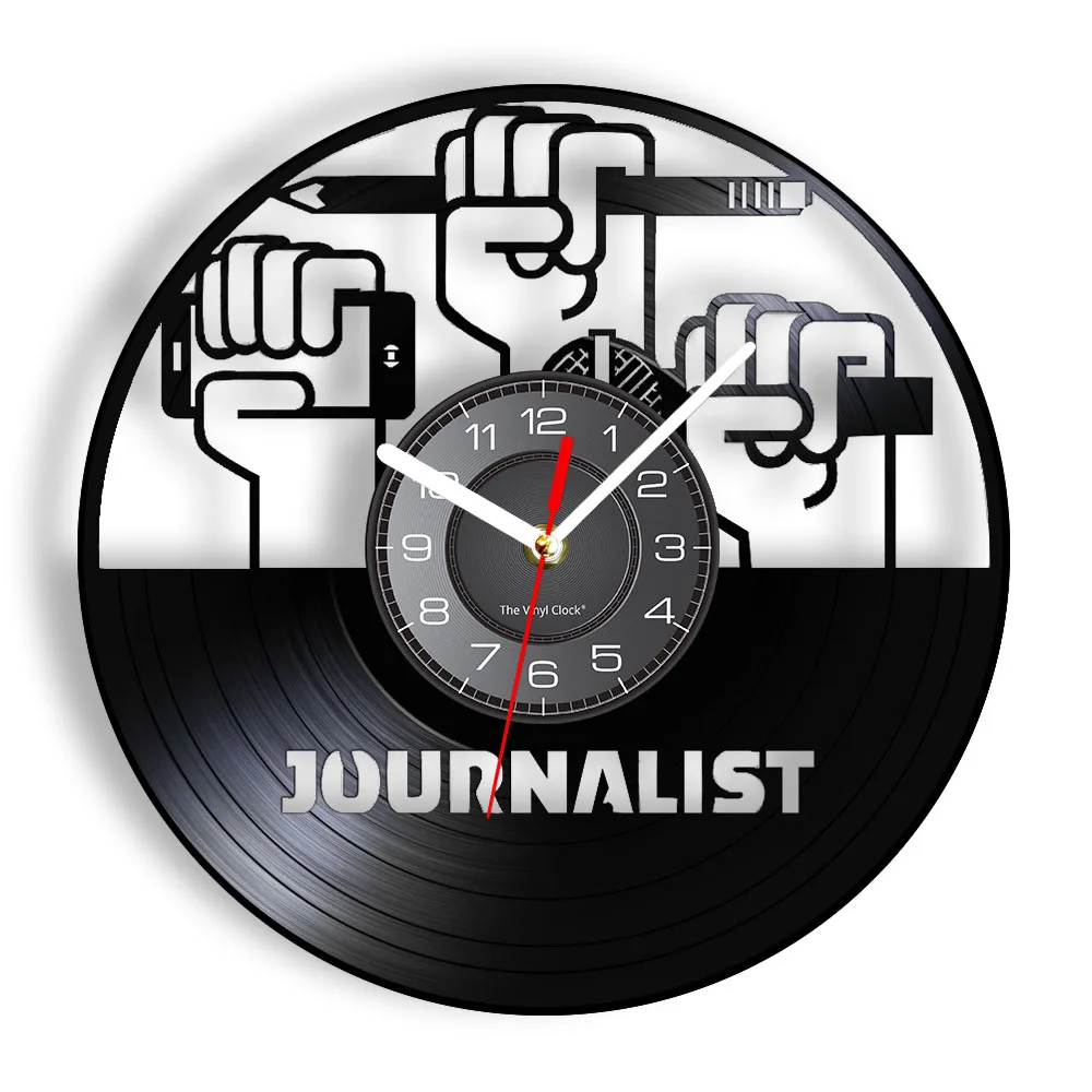 

Профессиональные виниловые часы Pressman, журналист, настенные часы, репортеры, рукоделие, искусство, ретро, музыкальный альбом, классический подарок
