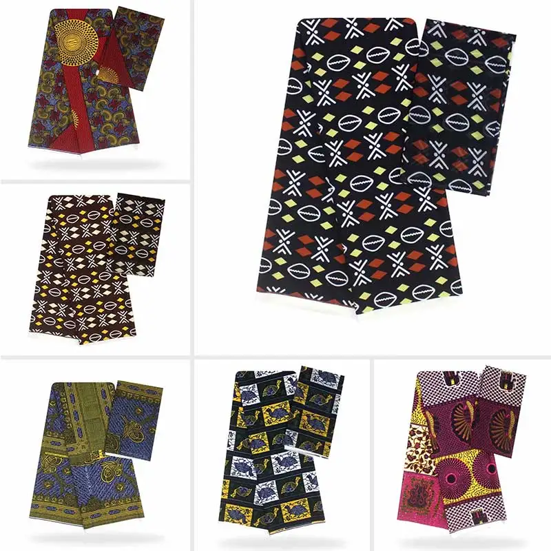 Горячая Gahna Стиль атласная шёлковая ткань с органзы Лента Африканский Воск дизайн! YBG03