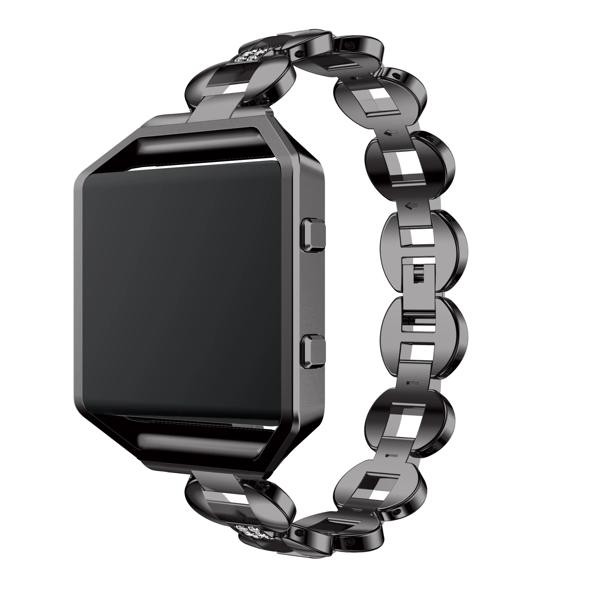 Крутой ремень для fitbit blaze металлический браслет из нержавеющей стали со стразами