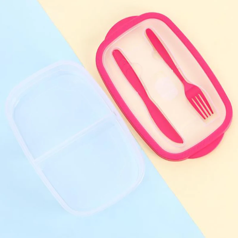 Bento Box контейнеры для готовки еды герметичные Ланч-бокс контейнеры для хранения фруктов с вилкой ложкой для детей взрослых школы офиса