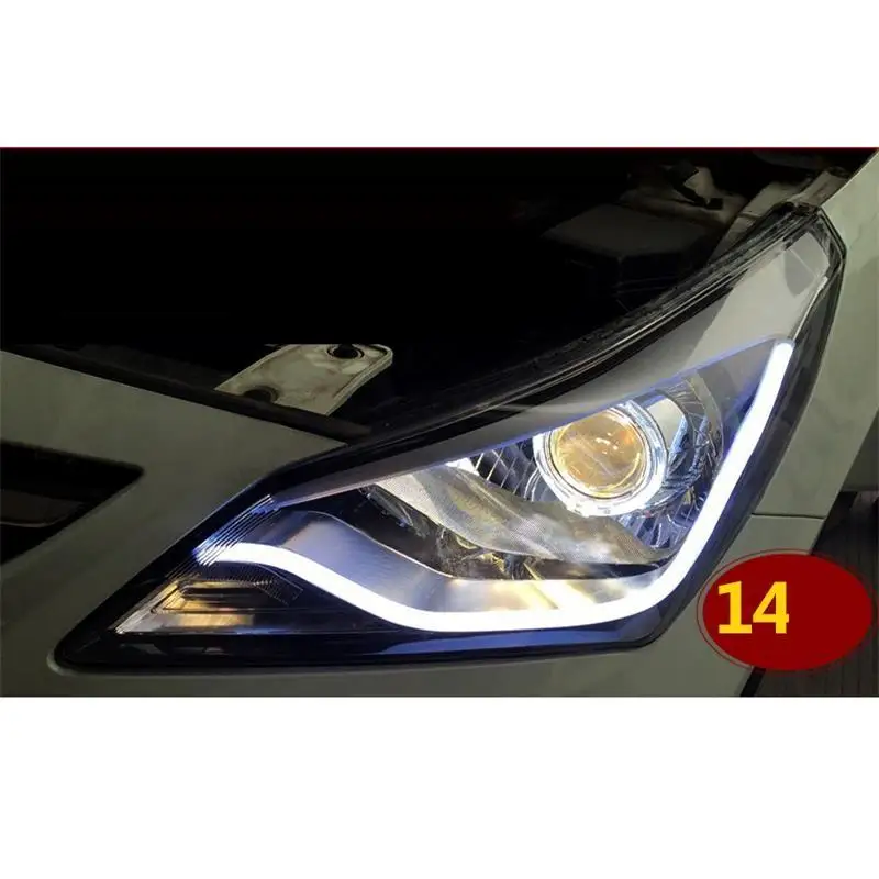 Luces Para Drl Внешняя Автомобильная Лампа, светодиодные дневные ходовые огни, автомобильные фары 10 11 12 13 14 15 16 для hyundai Verna