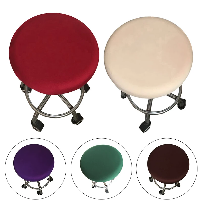 Round Chair Cover Bar Stool Cover Elastic Seat Cover Home Chair