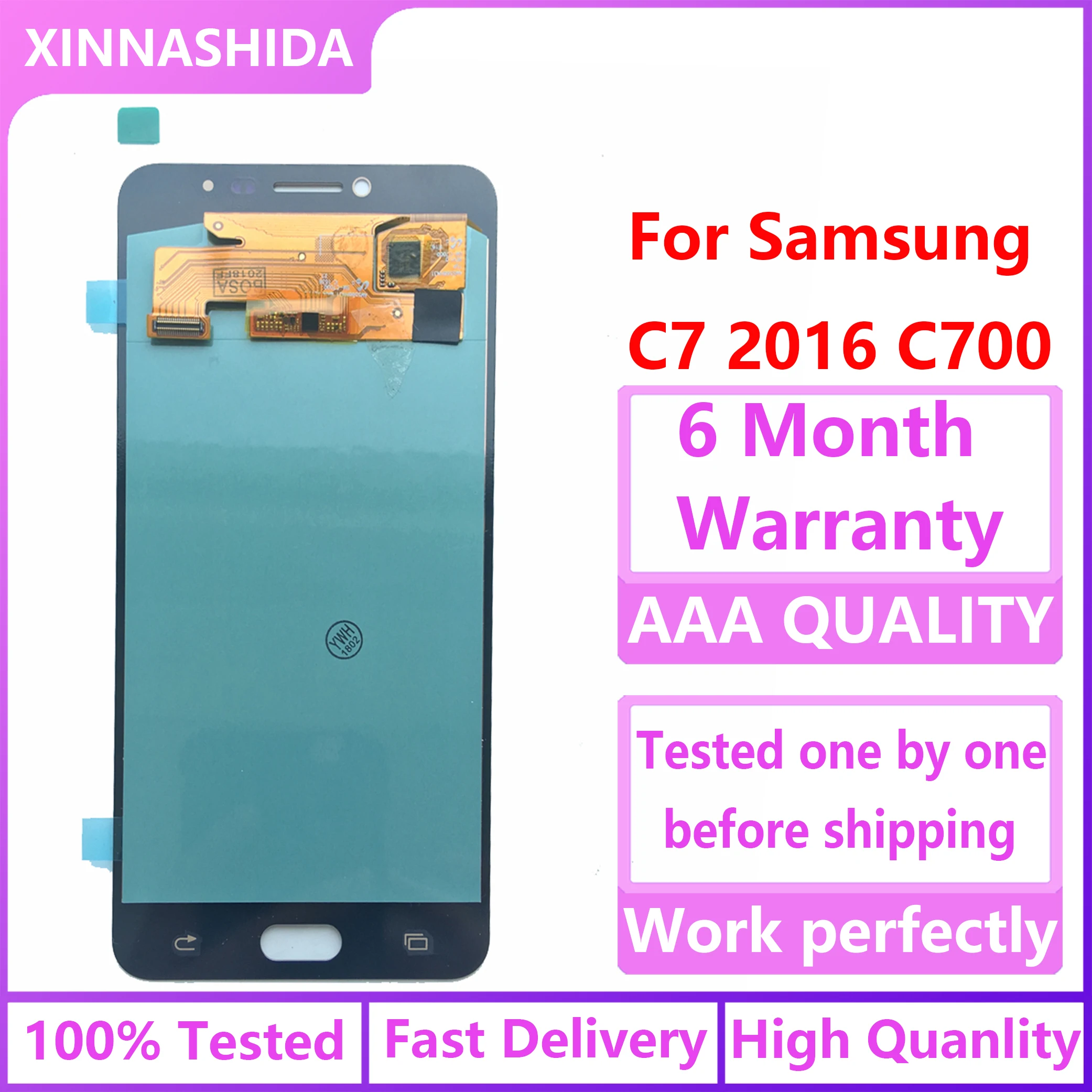 ЖК-экран для телефона Samsung Galaxy C7 C7000 SM-C7000 Super AMOLED ЖК-дисплей сенсорный экран
