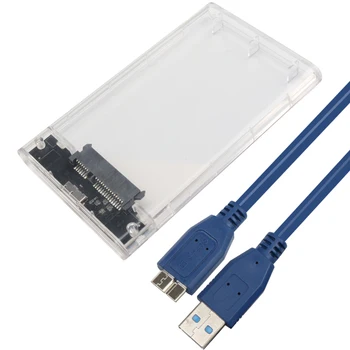 

Portable 2.5inch Transparent HDD Case SATA 3.0 to USB 3.0 External Hard Disk Drive SSD Enclosure Box
