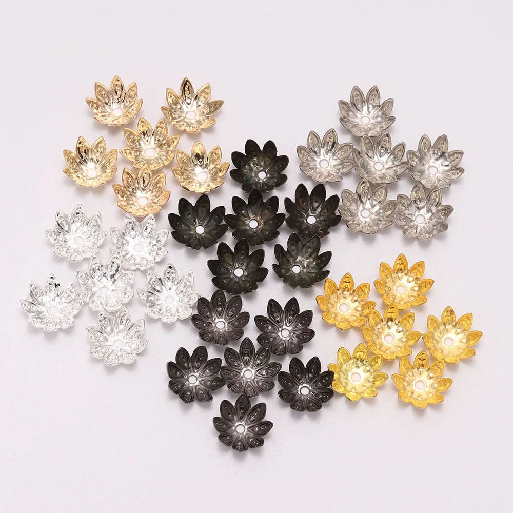 100 Pcs Filigree Flower Cup Shape Silver Loose Bead Caps for Jewelry Making KA 100 Pcs Filigree Flower Cup Shape Silver Loose Bead Caps for Jewelry Making KA
