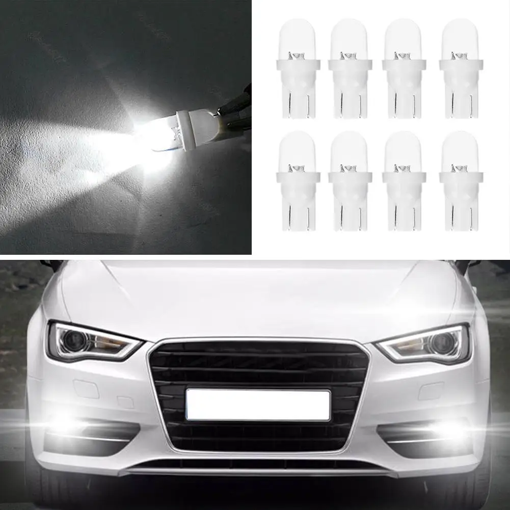 8Pcs 12V 5W T10 W5W Cold White LED Car Side Wedge Reading Light Bulb Auto Light-emitting Diode Width Turn Signal Lamp Taillight |