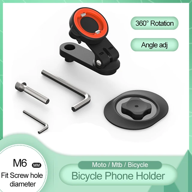 Bicycle Phone Holder,Adjustable angle aluminum bike mount phone holder GPS bracket,Universal Mobile Cell Phone Holder Bike Clip Option B