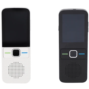 

2Pcs T10 ligent Voice Translator Real-Time Offline ligent Voice Portable Translator - Black & White