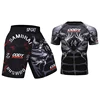 Cody Lundin Men 3D Printed MMA Jiu jitsu gi Rashguard Compression Male Kickboxing Shorts Fitness Trainning Sets Active Wear 4