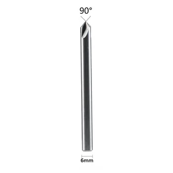 

50mm 90 Degree 3 Flute Carbide Chamfer Cutter End Mill Shank For Aluminum CNC Router Bit Tool Parts