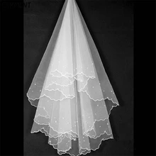SERMENT Cathedral Wedding Veil Lace Edge 150cm  One-Layer Shoulder Length Veil Wedding Accessories