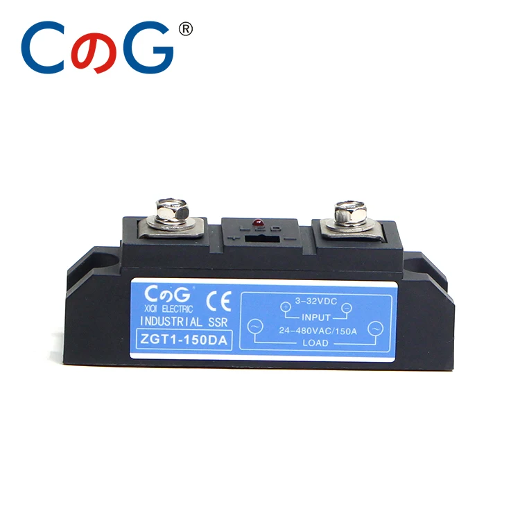 CG 120A 150A 200A постоянного тока в переменный промышленный SSR высокая сила тока теплоотвод алюминиевый радиатор промышленной серии DA твердотельные реле - Габаритные размеры: 150DA