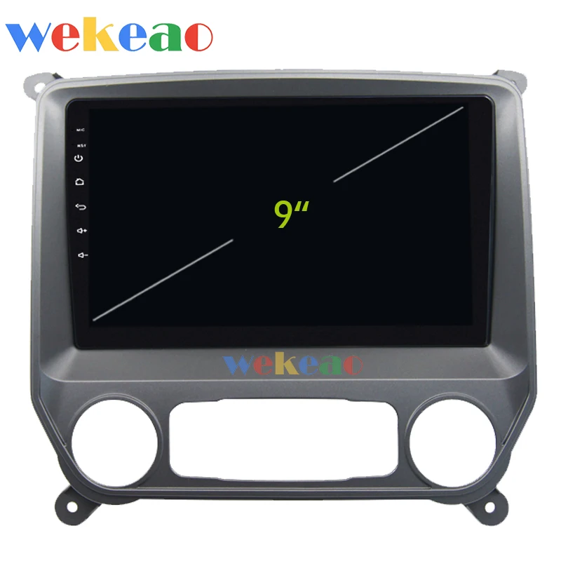 Wekeao 9'' 1 Din Android 9.0 Car Radio Automotivo For Chevrolet Silverado GMC Android Auto GPS Navi