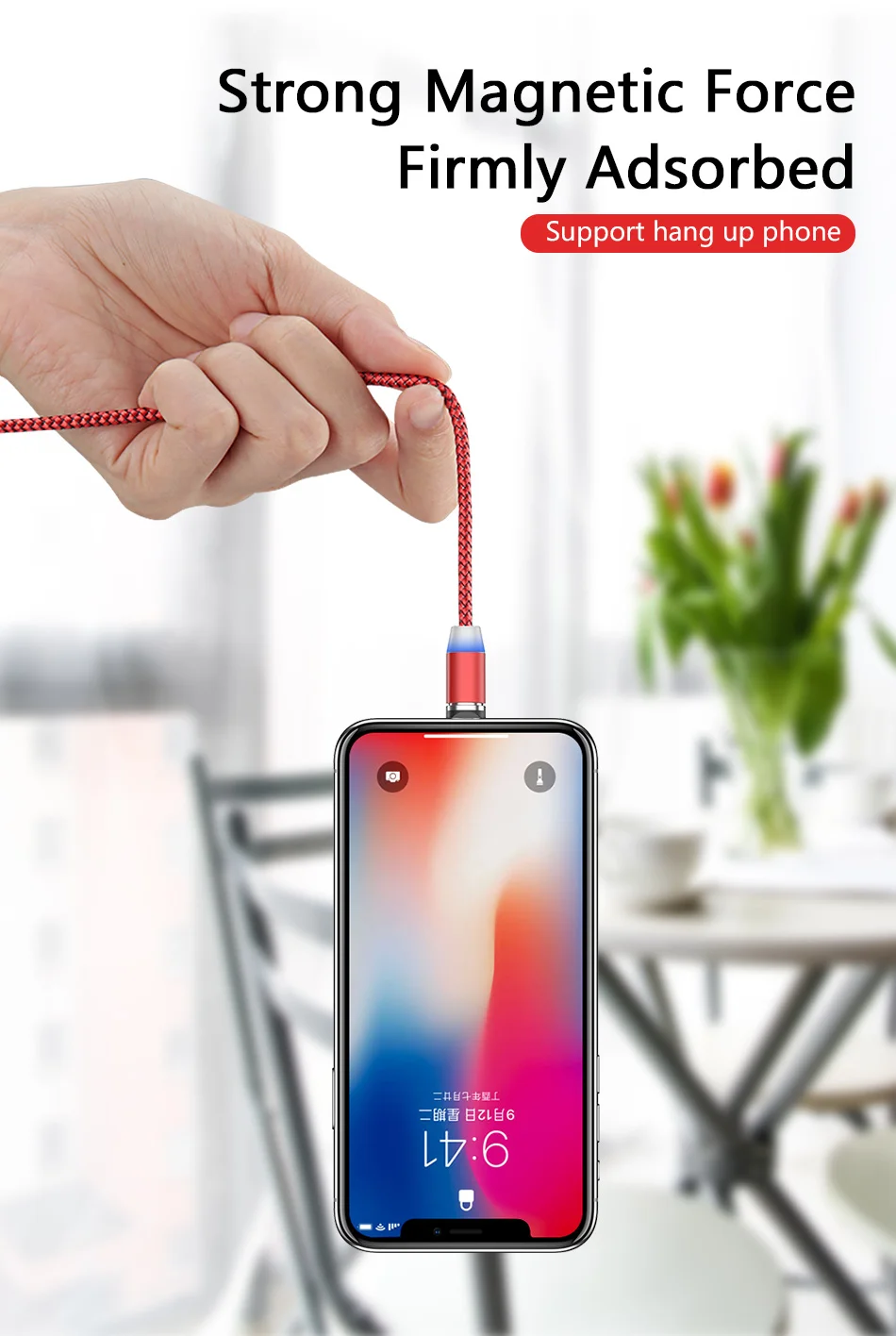 Магнитный кабель mi cro USB кабель type C 1 м 2 м Быстрая зарядка для iphone Xr Xiaomi mi note 10 pro Красный mi кабель для мобильного телефона USB кабель