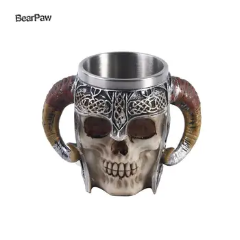 

BearPaw Viking Warrior Helmet Skull Mug Gothic Tankard 11oz Beer Mug Drinking Vessel