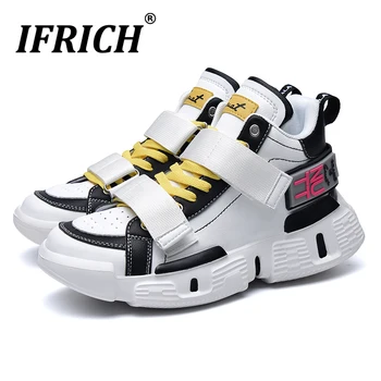 

New Arrival Leather Men Shoes Luxury Brand Fashion Men Sneakers Top Quality Young Boy Casual Footwear Wearable Walking Shoes Men
