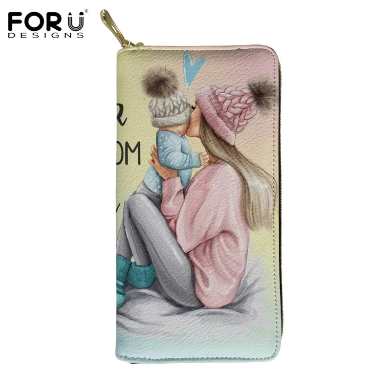 FORUDESIGNS/женские кошельки и кошельки с рисунком супермамы; клетчатый клатч из искусственной кожи на молнии для денег; винтажная сумка с карманом для монет; Femme Mujer - Цвет: HMA541Z21