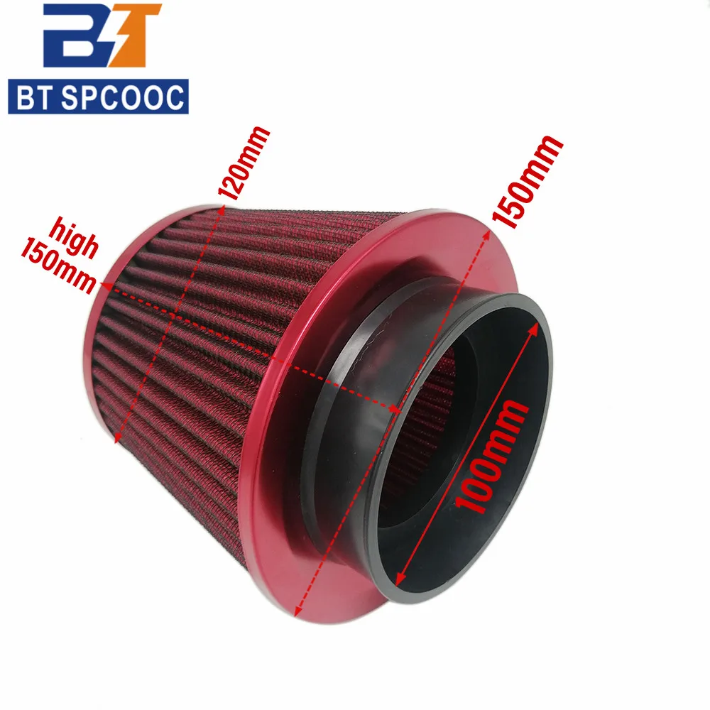 Universal Intake Filter Universal 100mm Cone Air Filter - High Flow ...
