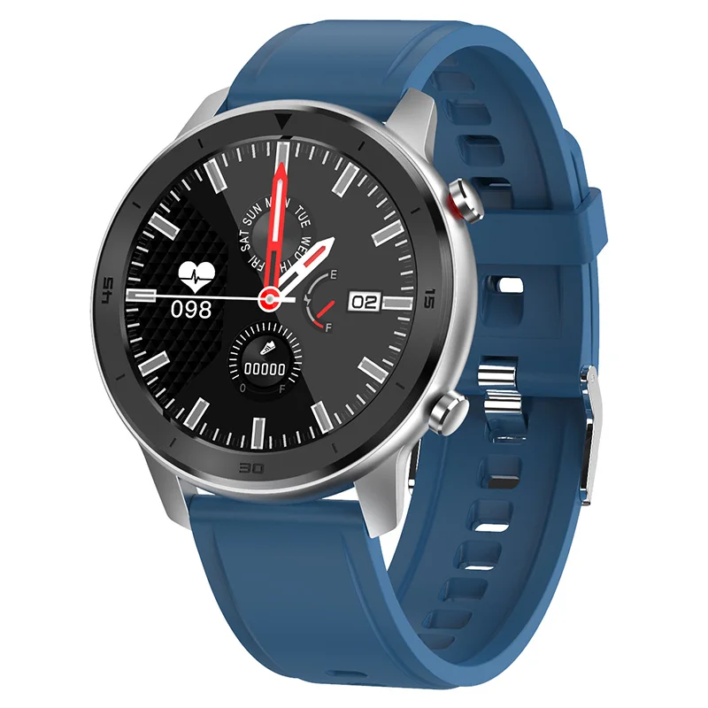 Black Silver Blue MKS8 умные часы водонепроницаемые модные спортивные часы Bluetooth Шагомер монитор сердечного ритма цветной дисплей умные часы для Android IOS - Цвет: Black Silver Blue