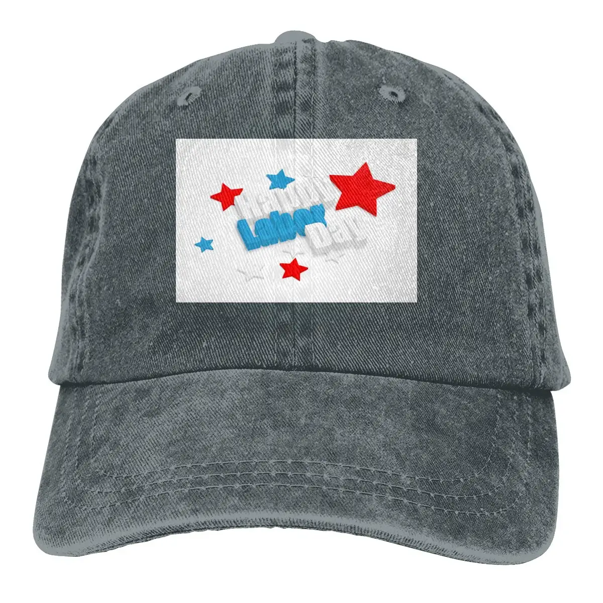 Бейсболка для мужчин и женщин с регулируемой талией из джинсовой ткани, бейсболка с надписью «Happy work Day 9»