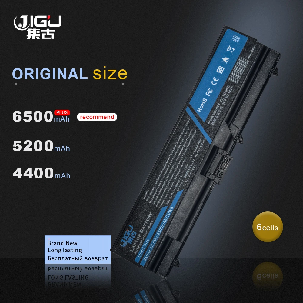 JIGU Laptop Battery For Lenovo ThinkPad T520i W510 W520 SL410k 2842 2874 SL510 2847 2875 Edge 0578 47B 14&quot 05787UJ 05787YJ|laptop battery for