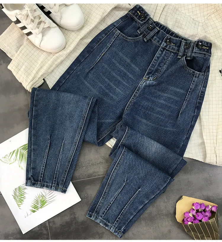 Spring boyfriend jeans for women casual women jeans streetwear plus size denim skinny mom jeans High waist pants black jeans
