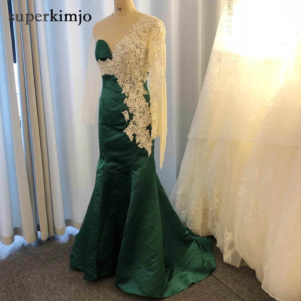 SuperKimJo Vestido Longo Festa Hunter Green tassels вечерние платья с длинным рукавом и кружевной аппликацией из бисера роскошное вечернее платье