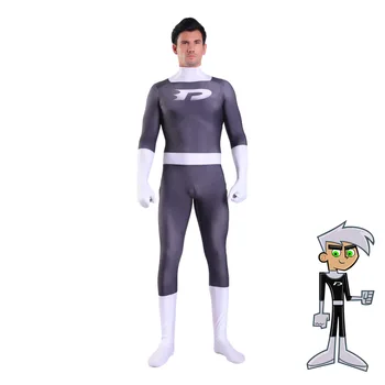 

Kids Adult Danny Phantom Superhero Female Cosplay Costume 3D Print Danny Phantom Zentai Suit Bodysuit for Adult/Kids Custom