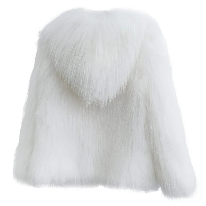 

2020 new women real fur coat knitted real fox fur coat /jacket /ourwear/ hooded hood coat winter warm white color raccoon fur