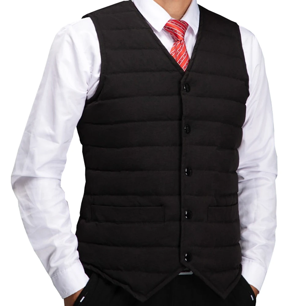 Men Down Vests 6XL 7XL 8XL Plus Size Autumn Warm Sleeveless Jackets