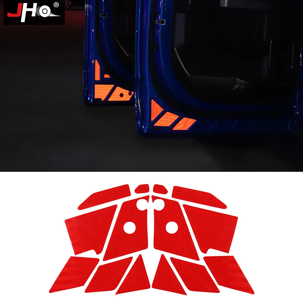 

JHO Pickup Accessories Car Door Open Warning Reflective Stickers Decal For 4-door Ford F150 2017-2019 Lariat XLT Raptor 2018