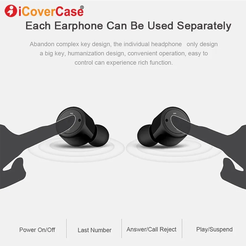 Bluetooth Earphone For iPhone X 8 Plus 7 6S 6 SE 5S 5 Wireless Earphones Heavy Bass Earpieces HIFI Headsets Earbuds With Mic