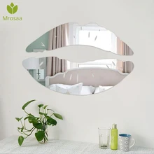 Горячие 3D зеркальные Губы Макияж креативные настенные наклейки художественные обои декоративные наклейки для ванной гостиной кухни домашний декор для дверей