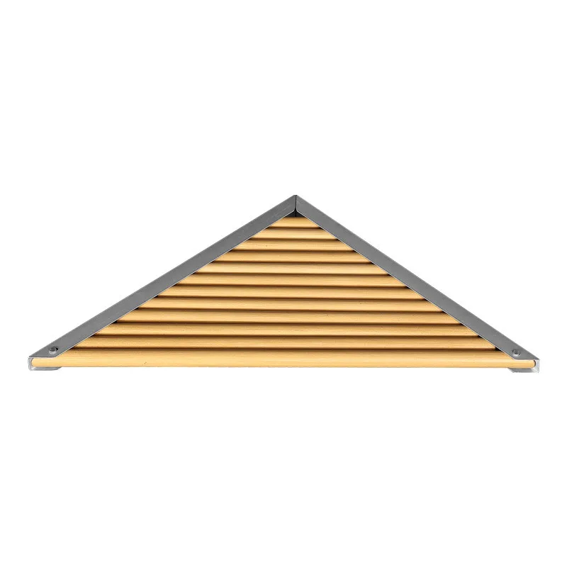 Дешевые Ванная комната деревянный угловая треугольная полка - Цвет: SF-0299