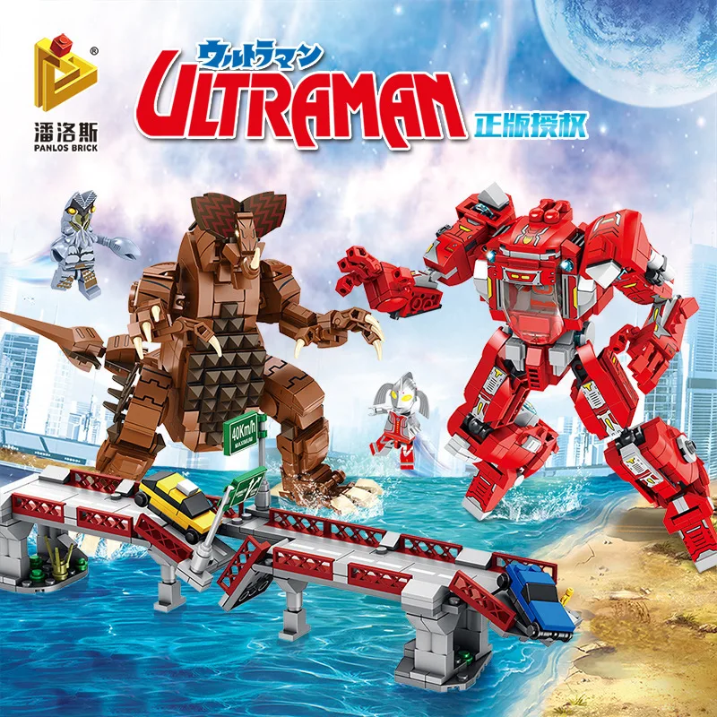 

Pan luo si Ultraman Original War Prehistoric Giants Brother Mora Children'S Educational Assembled Small Particles Building Block