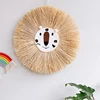 Home decoration Tapestry Handwoven Cartoon Lion Hanging Decorations Cute Animal Head Ornament Children room Wall Hanging 4