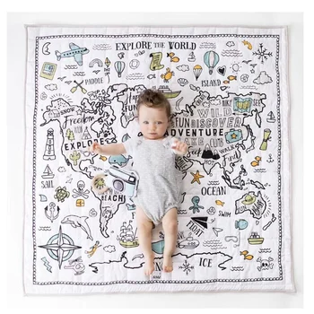 

Adventure Map Mat Baby Game Mat Toy Baby Room Crawling Folding Mat Activity Mat Floor Play Mat Anti-Fall Carpet Quilt