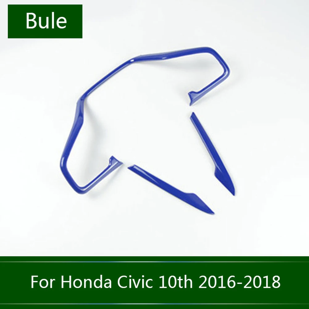 Украшение из углеродного волокна рулевого колеса автомобиля накладка рамка для Honda Civic 10th- Автомобильный руль рамка Крышка отделка