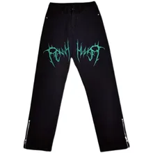 

Embroidered Herren Mens Flared Jeans Trousers Hombres Hose Slim Fit Pants Men Denim Men's High Style Loose Pantalon Homme Jean