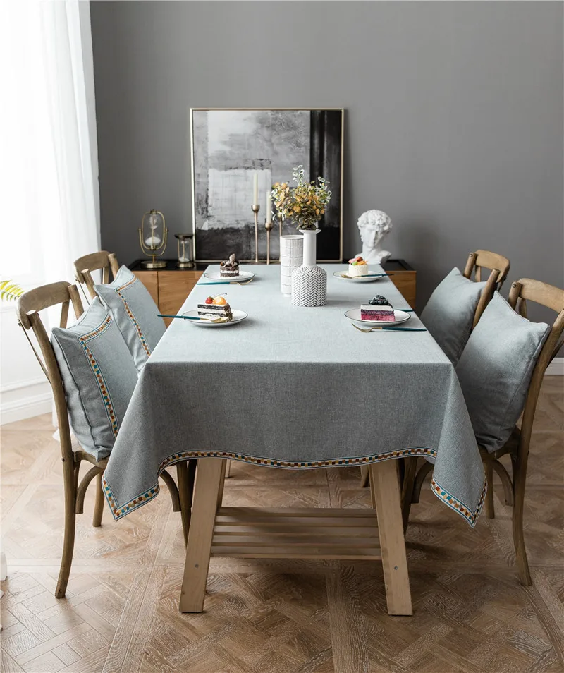 Modern Waterproof Table Cloth manteles para mesa rectangulares en tela  Rectangular webbing lace tablecloth Tablecloths