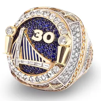 

New Fashion Crystal Basketball Star Stephen Champion Ring Jewelry Basketball Fan Collection Memorial Diamond Ring Anillo